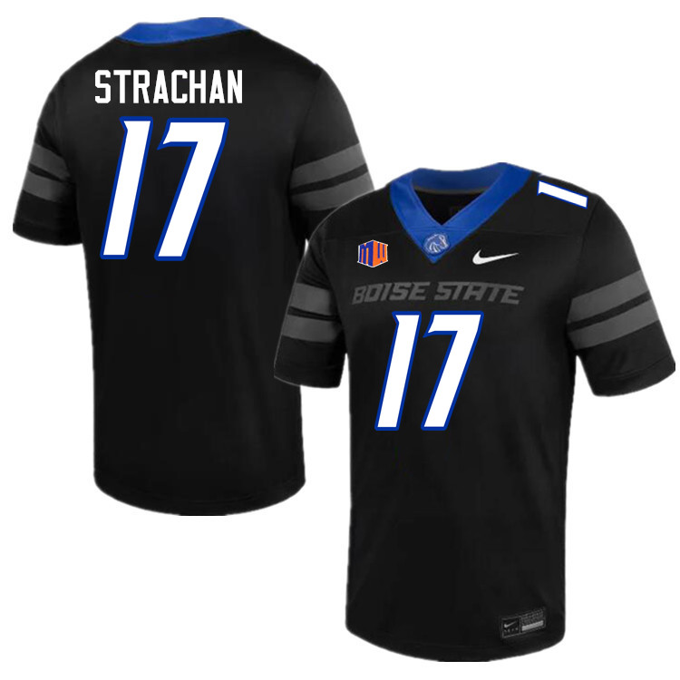 Prince Strachan Jersey, Boise State Broncos #17 Prince Strachan Football Jersey College Uniforms-Bla